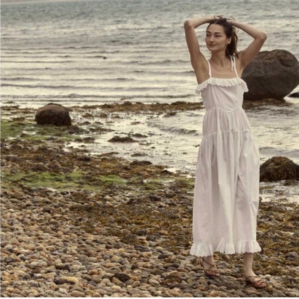 Doen vita midi dress in salt NWT